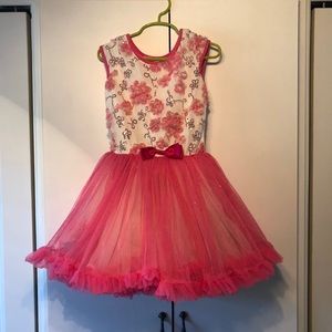 Girls tulle ruffle party dress
